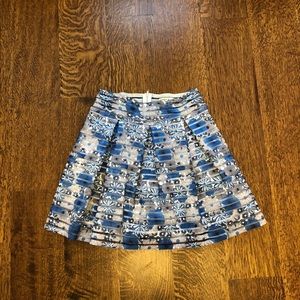 Blue floral skirt